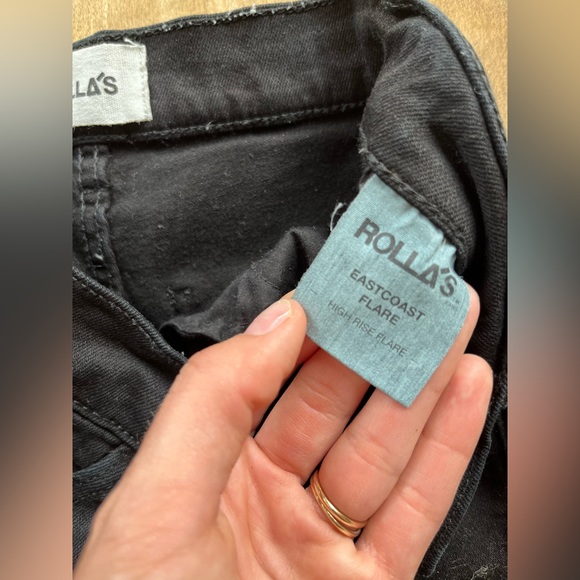 ROLLAS East Coast Flare Jeans Black - Picture 2 of 8